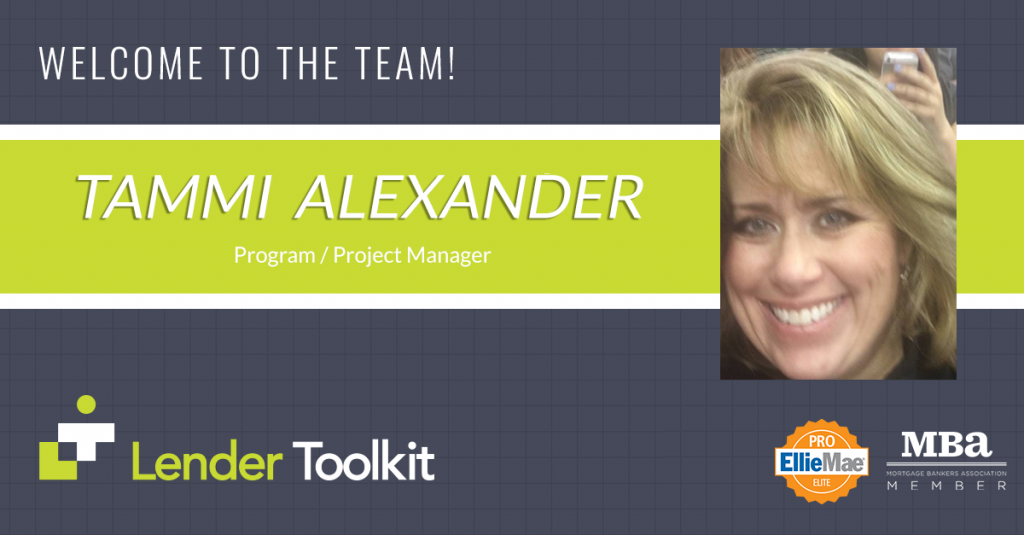 Lender Toolkit Welcomes Tammi Alexander!